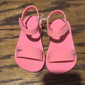 Mini Melissa Pink Sandals with Secure Ankle Strap